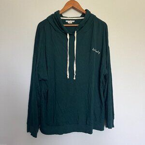 Magnolia Cozy Forest Green Homebody Embroidered Hoodie Size XXL